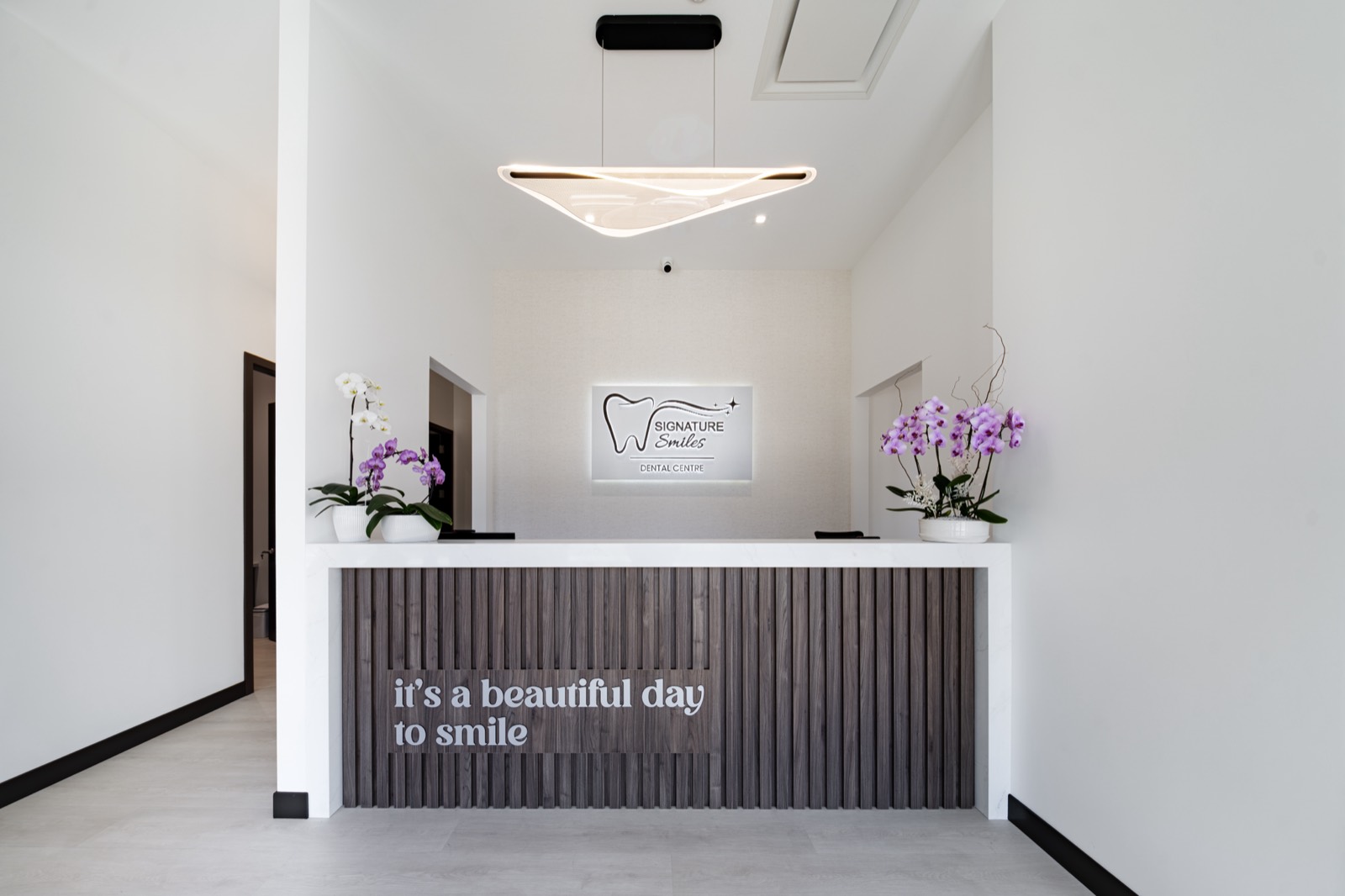 Reception at Signature Smiles Dental Centre, Surrey